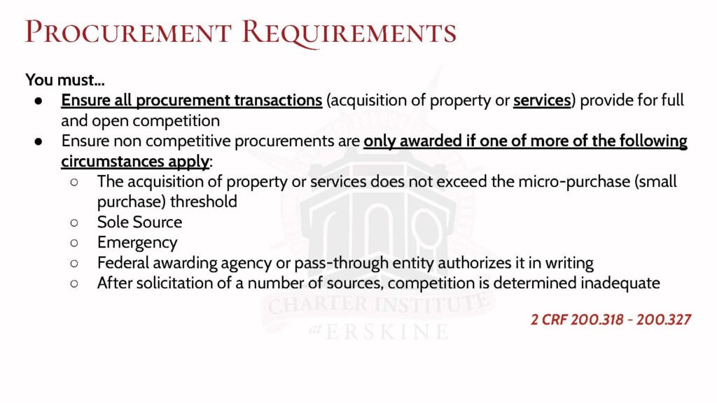 Procurement Requirements (2)